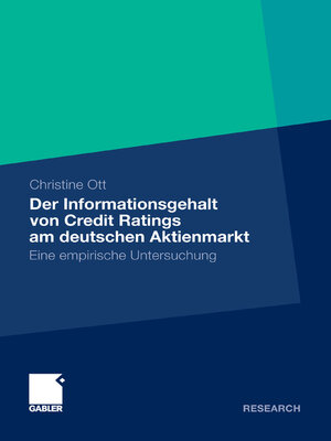 cover image of Der Informationsgehalt von Credit Ratings am deutschen Aktienmarkt